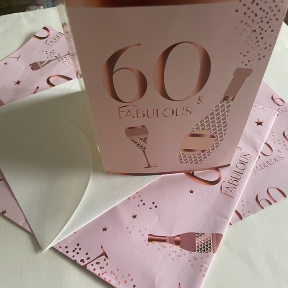 60 & Fabulous Birthday Party Wrapping Paper - Picture 5 of 8